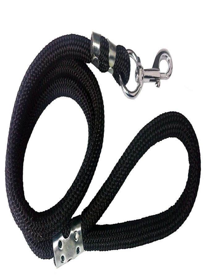 Skora Nylon Padded Black Adjustable Dog Harness & Leash Rope 1 Inch for Medium Size Pet (Chest Size : 24-29) - Image 3